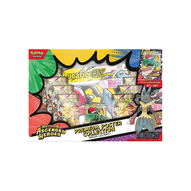 Mega Evolution: Ascended Heroes – Collection (Lucario Poster)